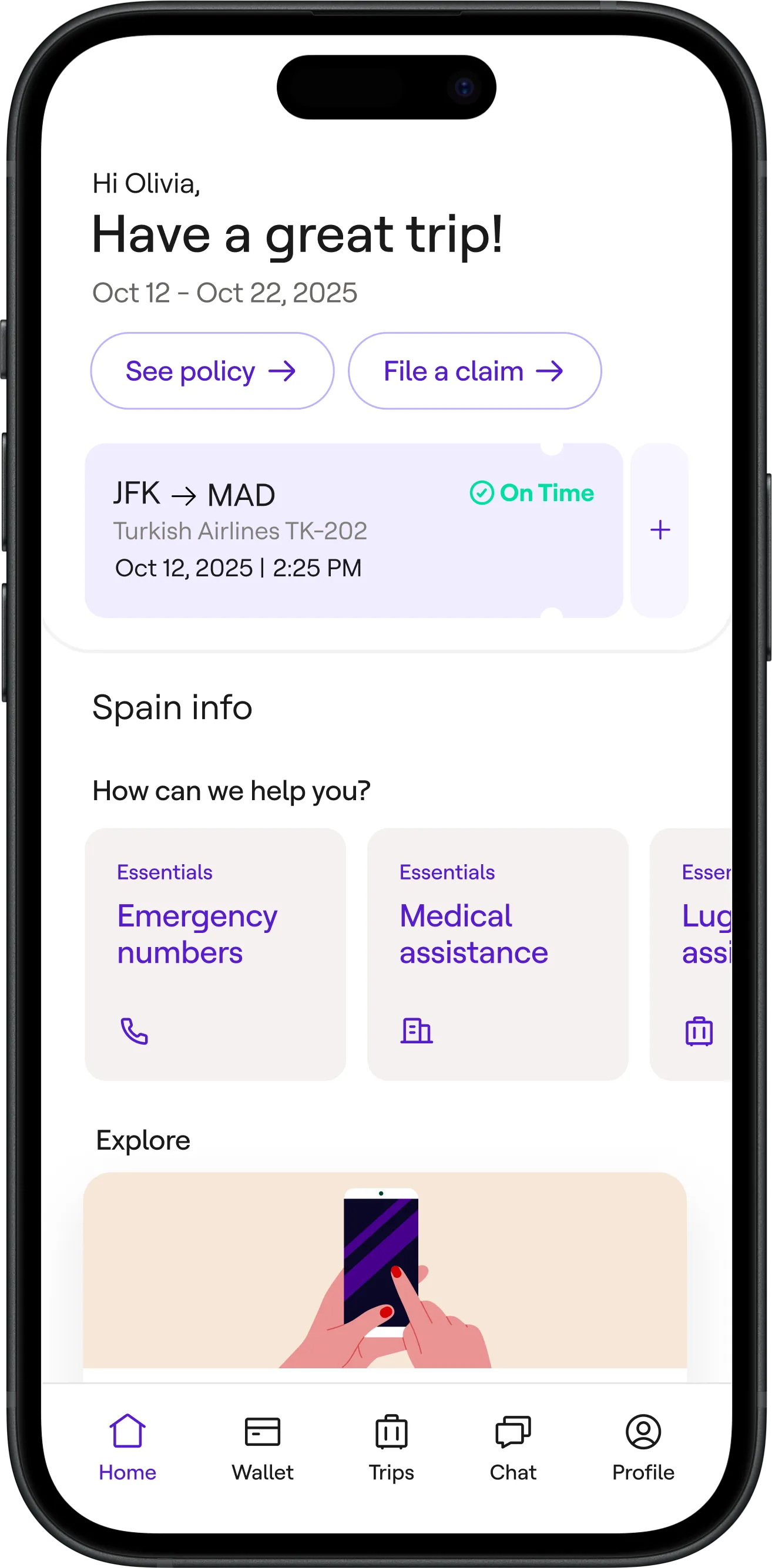 Faye app screen preview